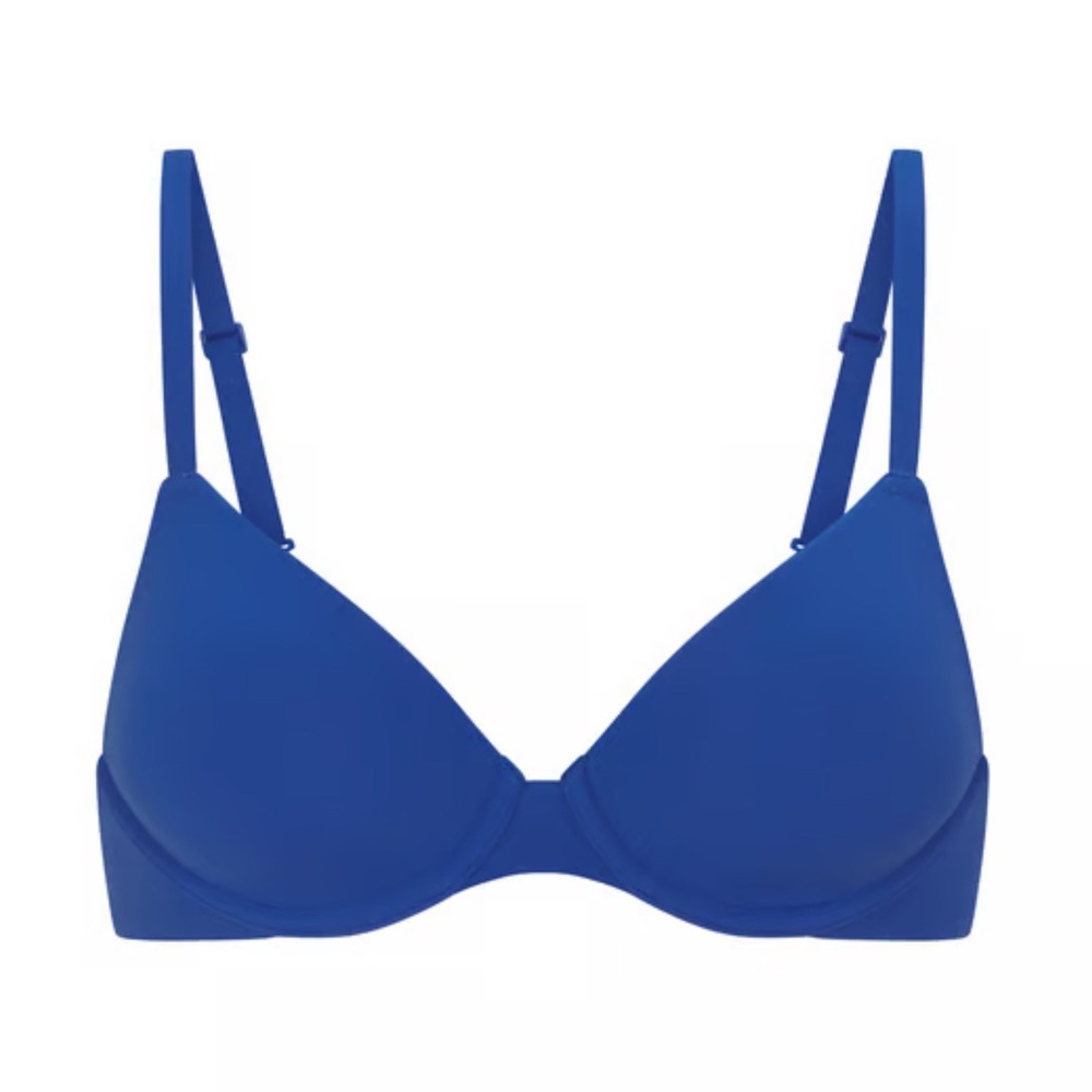 SKIMS Fits Everybody T Shirt Bra 42DD Sapphire‎ Blue Full Coverage Underwire